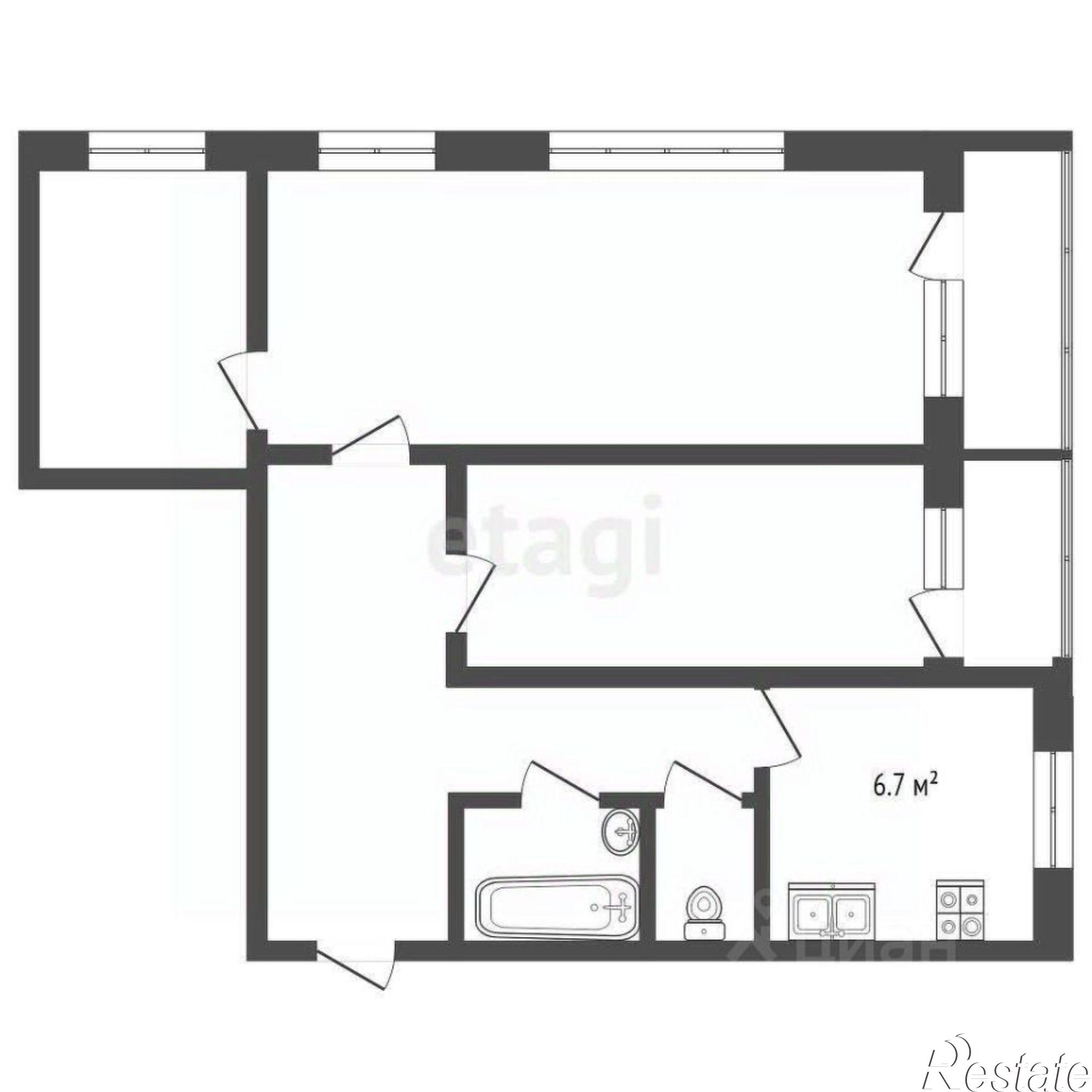 Купить квартиру за 2 950 000 рублей на улица Моторостроителей, 47