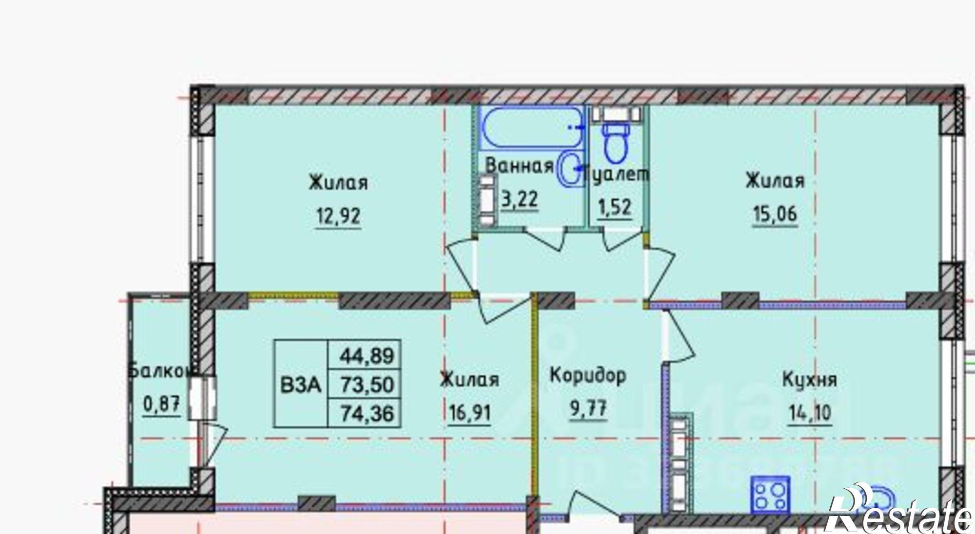 Купить квартиру за 5 250 000 рублей на г Ярославль, ул Брагинская, д 18 к 4