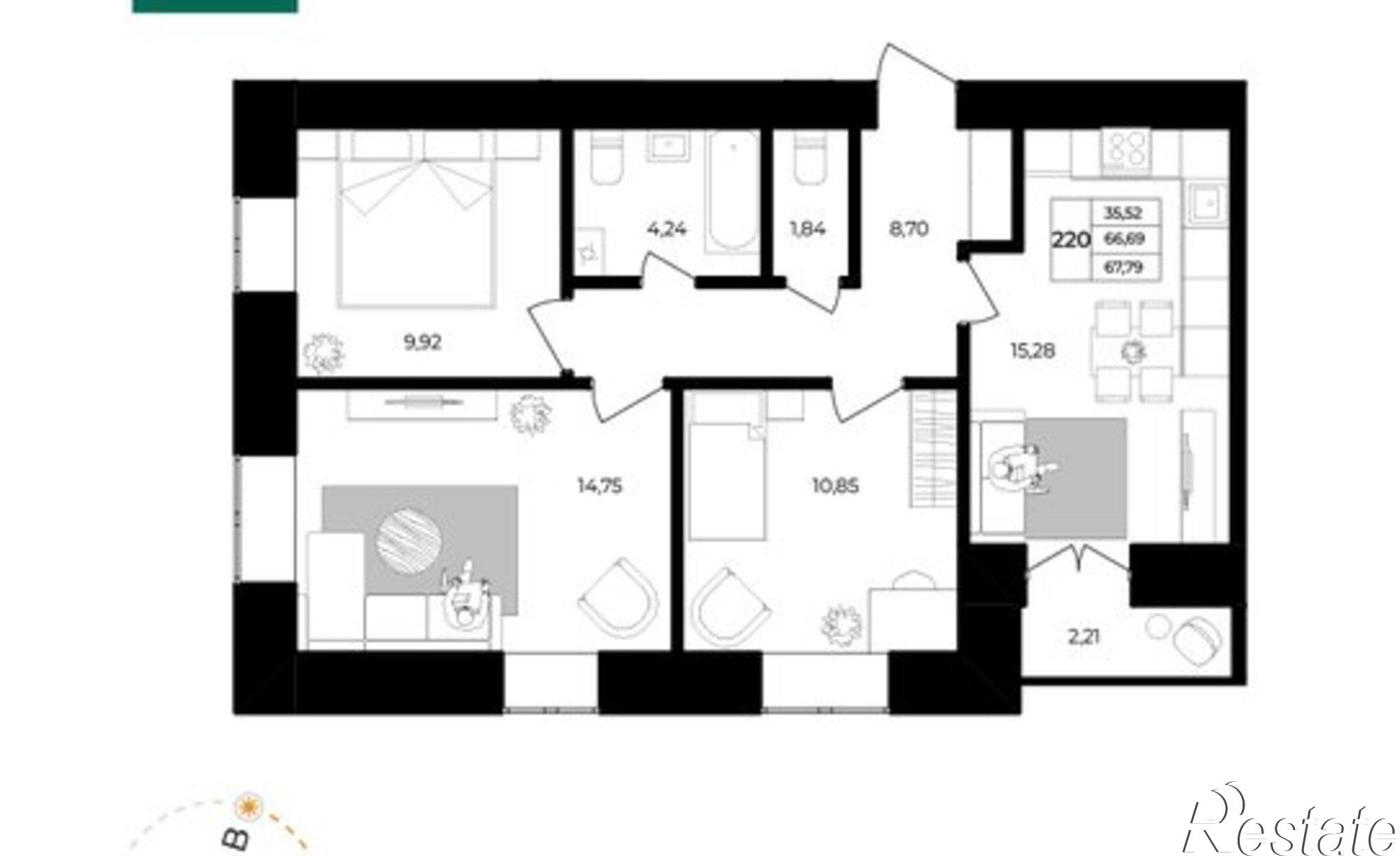 Купить квартиру за 7 317 430 рублей на Ярославль, Ленинградский проспект