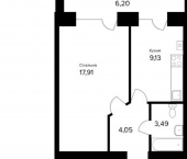 1-комн, 38 кв м, этаж 1/5 улица Александра Додонова, 10к4