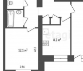 2-комн, 51кв м, этаж 6/9 Ранняя улица, 12