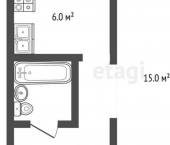 1-комн, 31кв м, этаж 4/5 ул Солнечная, 11