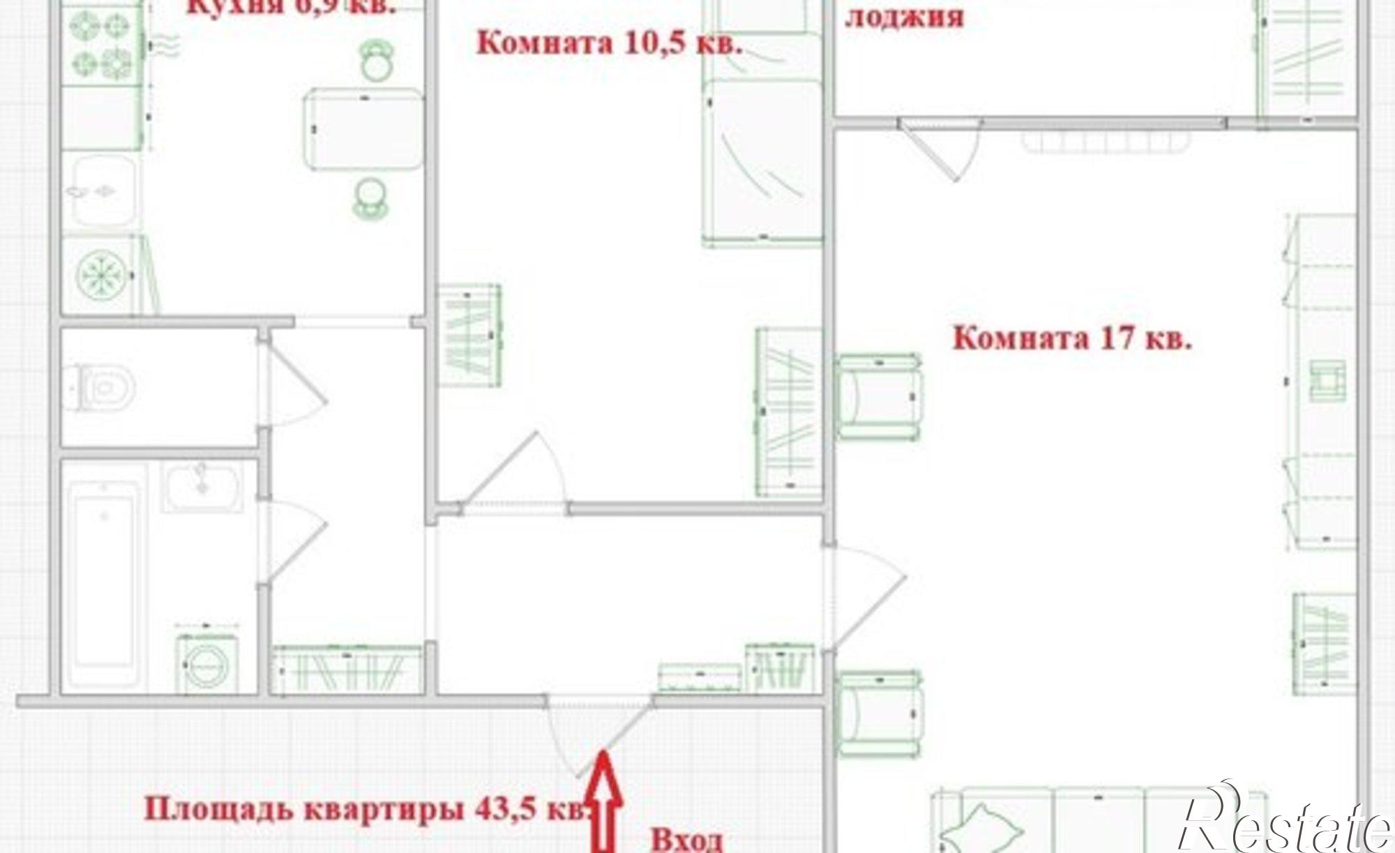 Купить квартиру за 3 700 000 рублей на Ярославль, Ленинградский проспект, 107