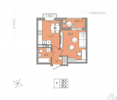 1-комн, 37 кв м, этаж 7/18 Тутаевское шоссе, 93Б