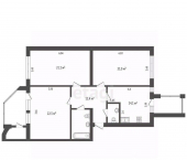 3-комн, 98кв м, этаж 3/7 