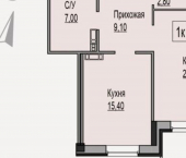 1-комн, 64кв м, этаж 5/8 Которосльная набережная, 57