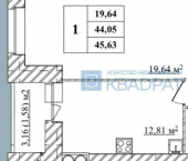 1-комн, 46 кв м, этаж 4/10 2-й Брагинский проезд, 8