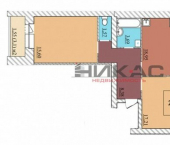2-комн, 68кв м, этаж 5/5 3-й Норский переулок, 11