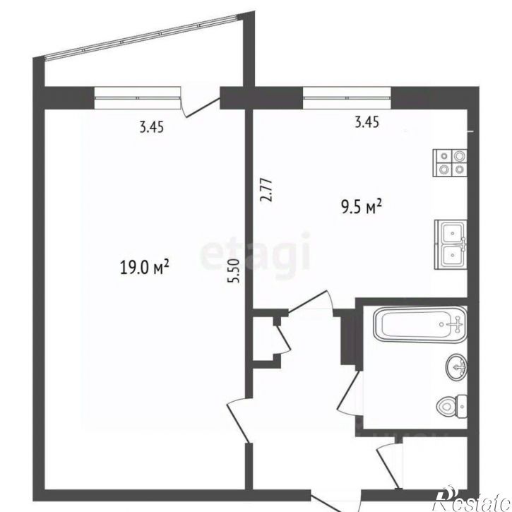 1-комн квартира ул Моторостроителей, 67,  д. 67
