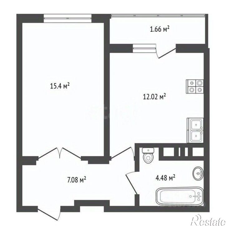 1-комн квартира