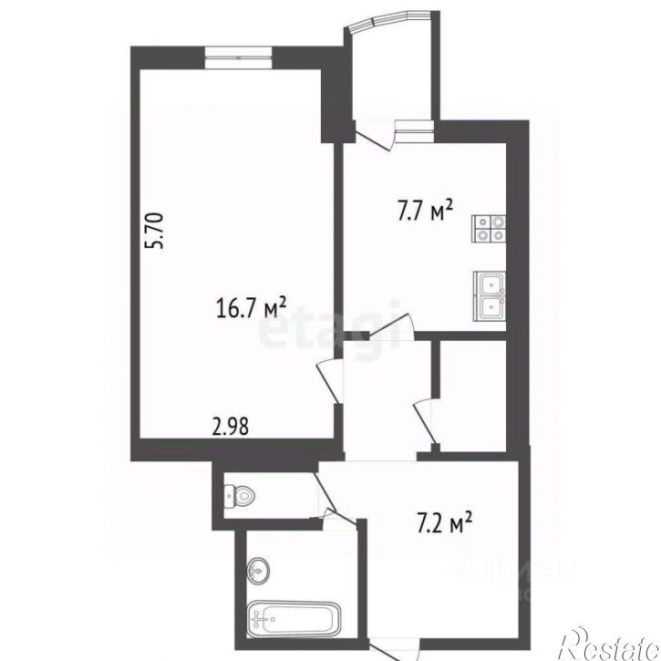 1-комн квартира