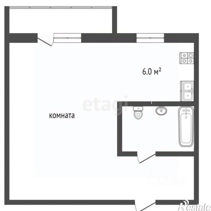 1-комн квартира