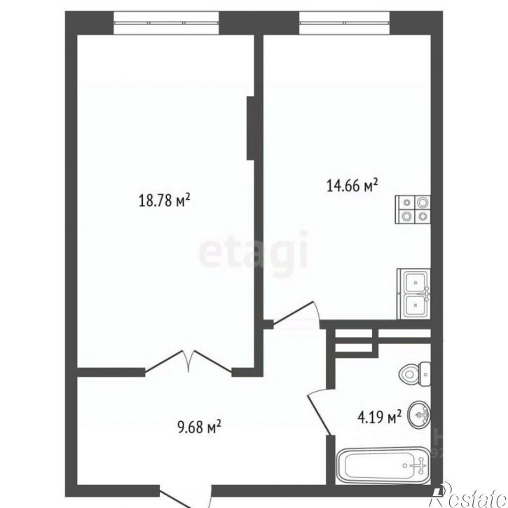 1-комн квартира
