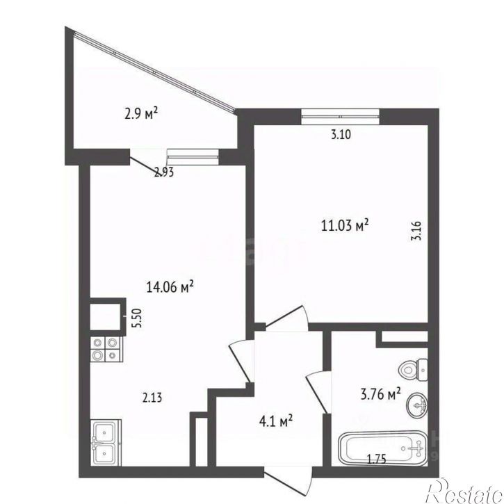 1-комн квартира