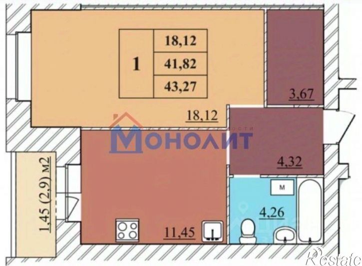 1-комн квартира Ярославль, 3-й Норский переулок, 11