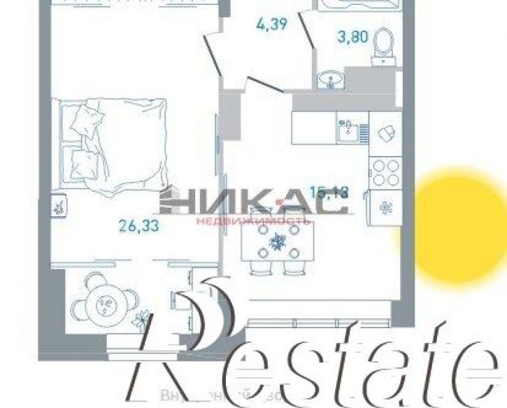 1-комн квартира Силикатное шоссе, 17,  д. 17
