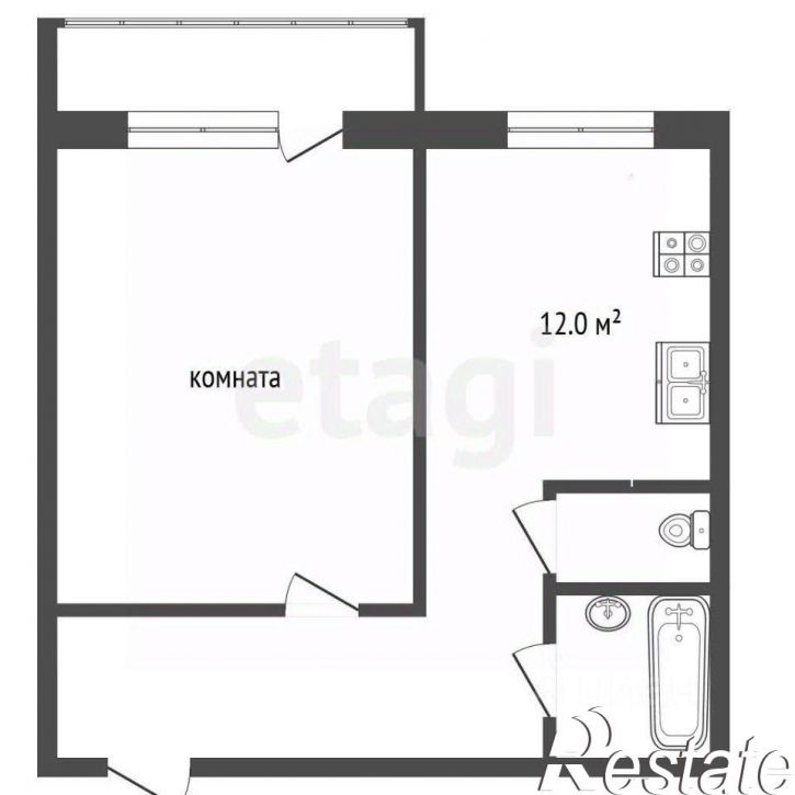 1-комн квартира Спасская улица, 2,  д. 2