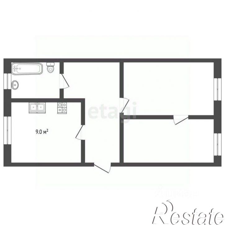 2-комн квартира улица Ленина, 13Д,  д. 13Д