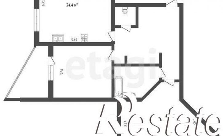 3-комн квартира Приозёрная улица, 5,  д. 5